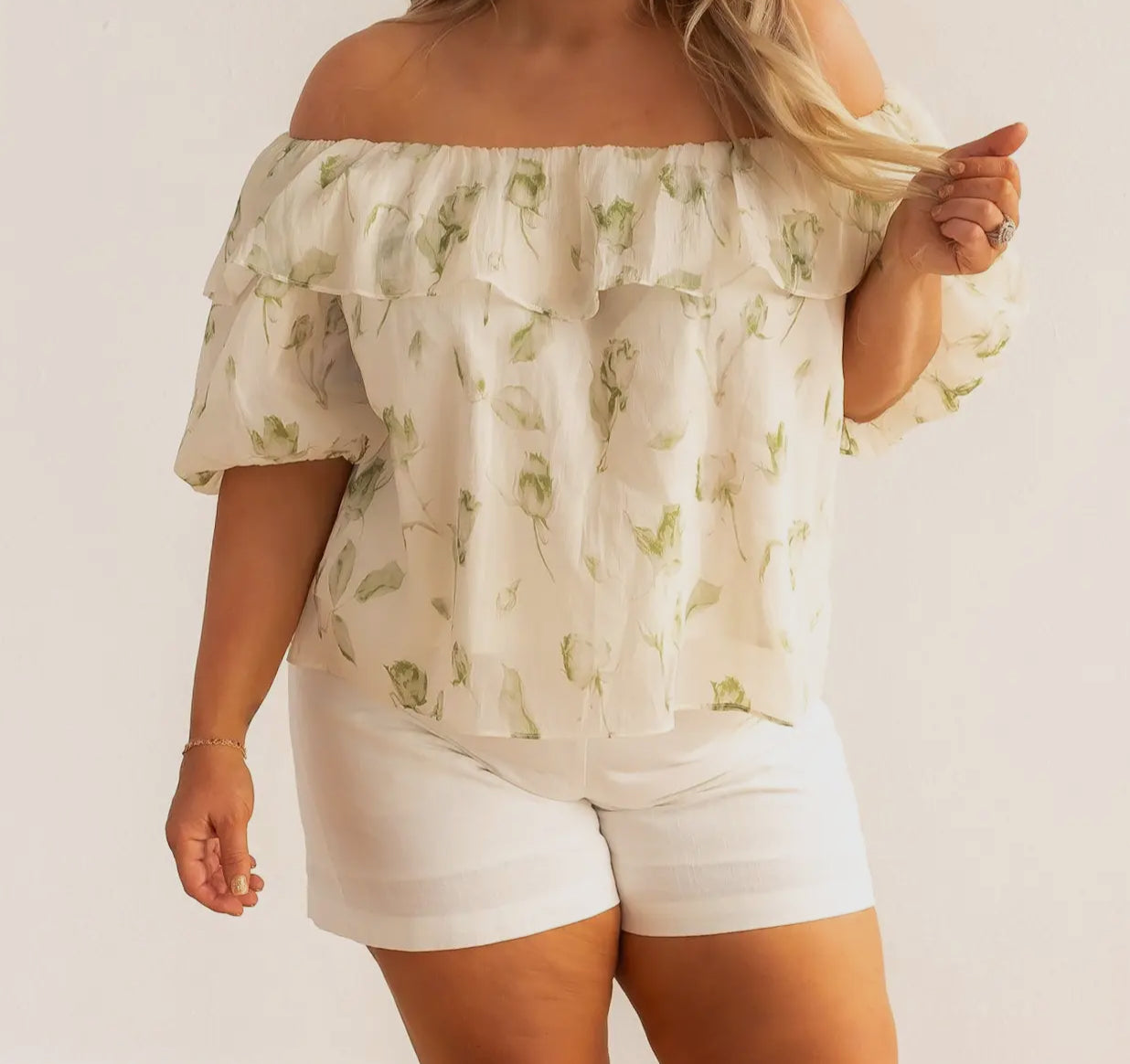 Garden Rose Off The Shoulder Blouse