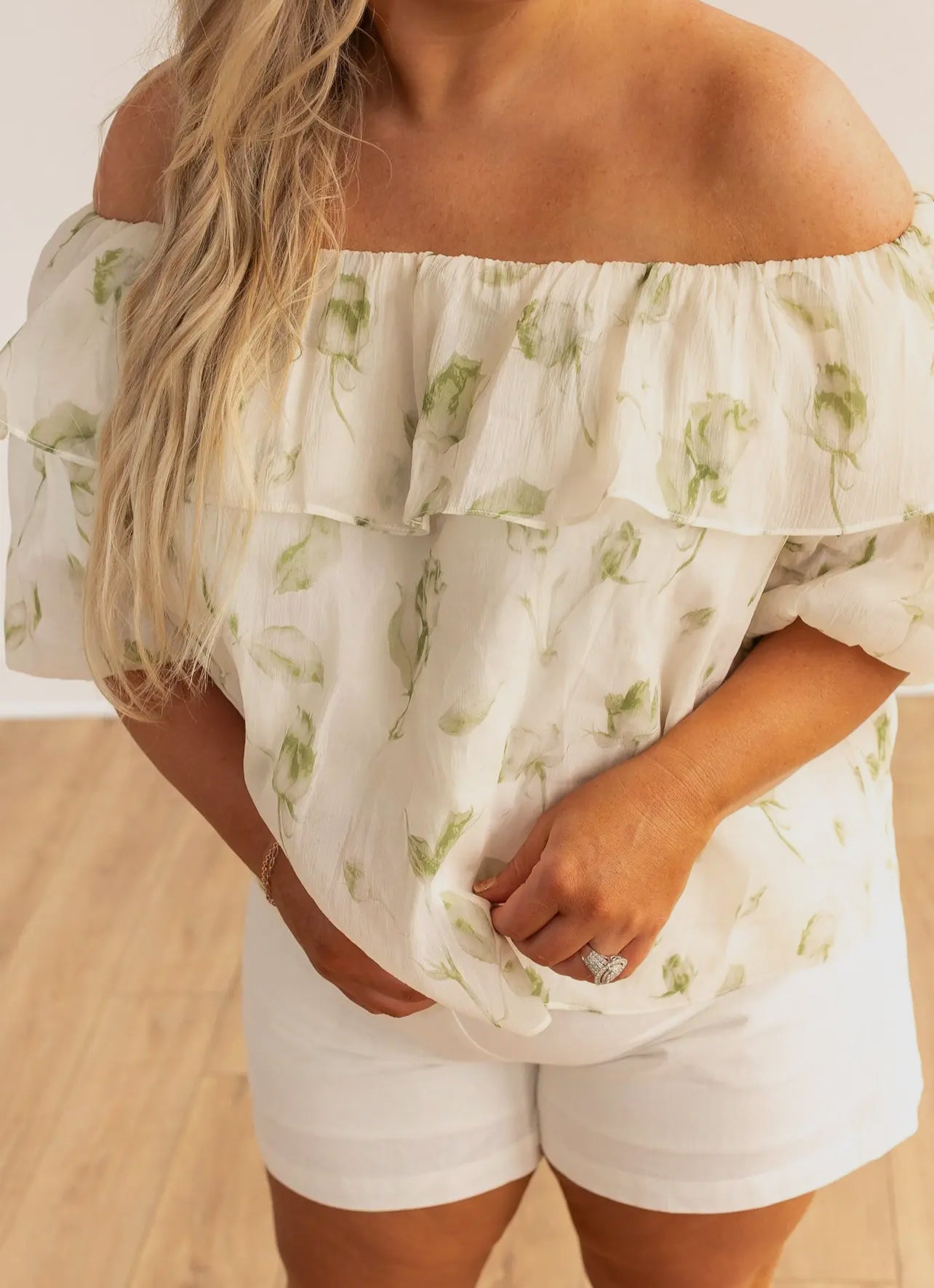 Garden Rose Off The Shoulder Blouse