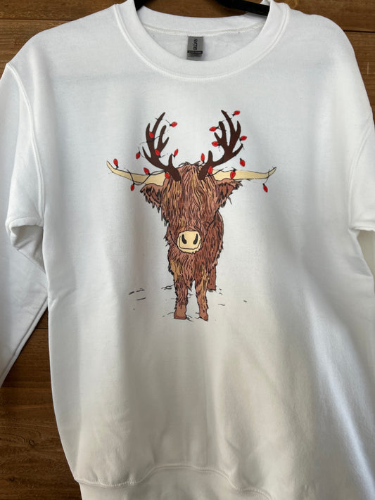 Highland Christmas Cow Sweater